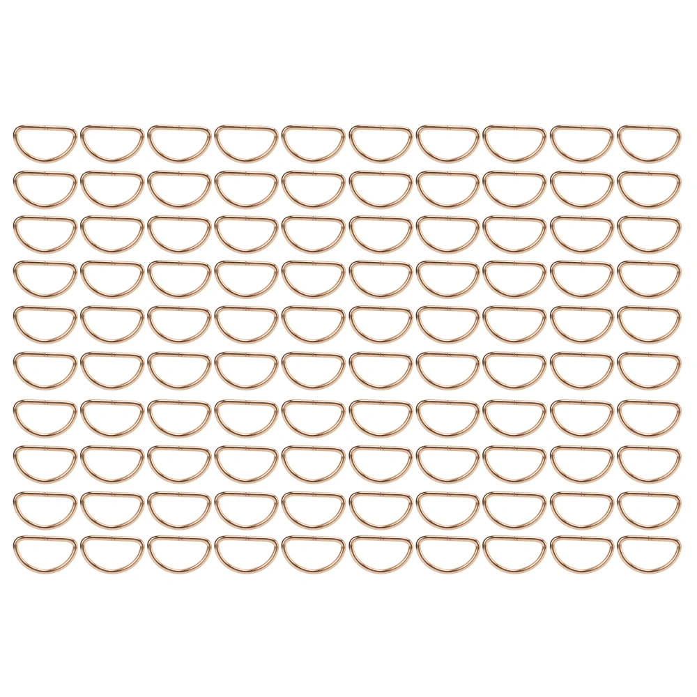 100pcs D Rings Dog Collar Metal D Rings for Dog Chest Straps Pet Suitcases AccessoryGolden