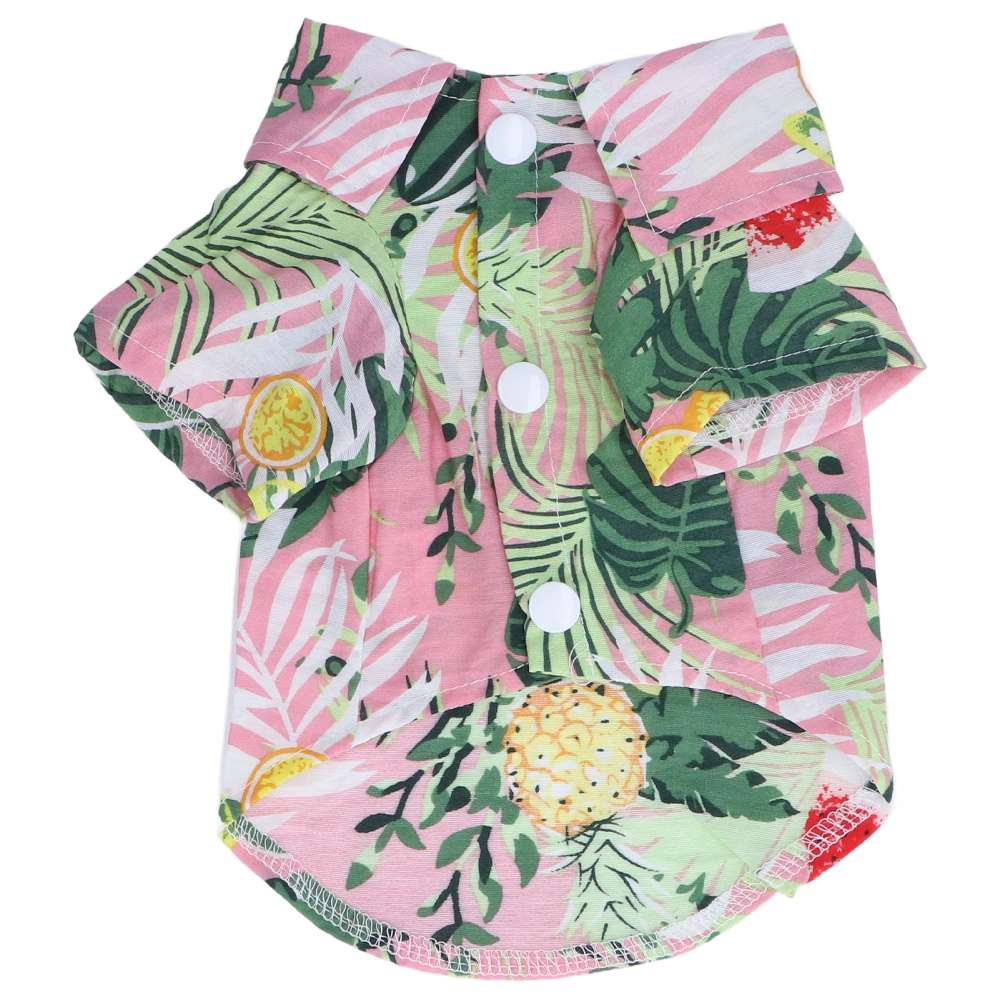 Pet Hawaiian Shirt Cute Breathable Cotton Hawaiian Dog Summer T Shirt for Cats Dogs RabbitsS