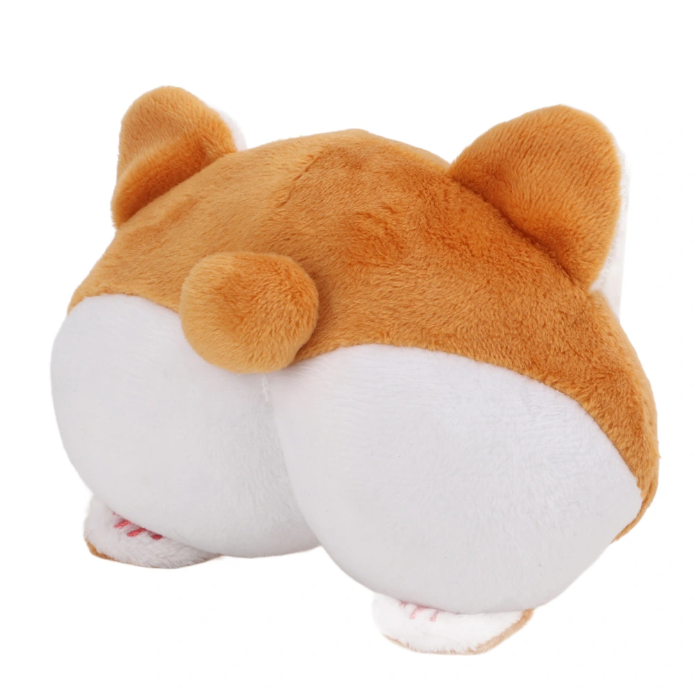 Corgi Ass Plush Squeaky Toy Funny Attractive Cleaning Teeth Pet Chew Toys for Small and Medium Sized Dogs