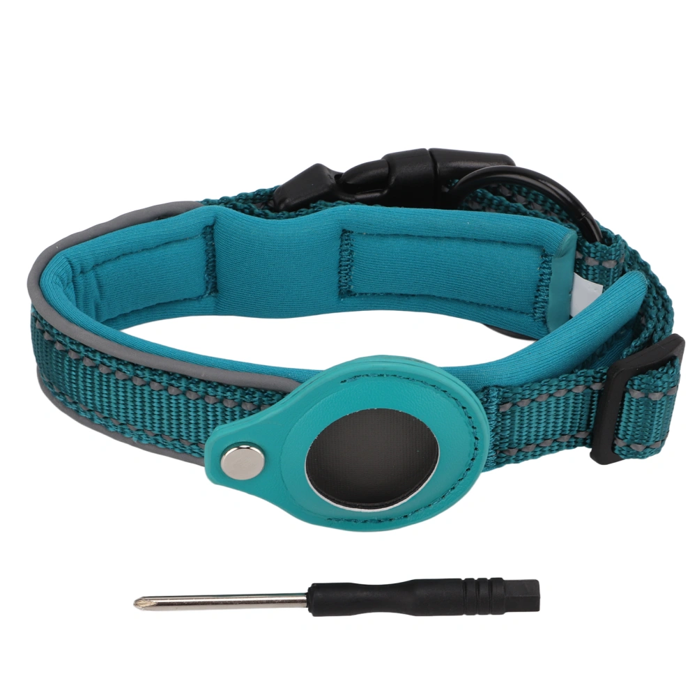 Reflective Dog Collar Adjustable Heavy Duty Pet Collar with Screwdriver for for Small Medium Large Dogs30‑38cm / 11.8‑15in