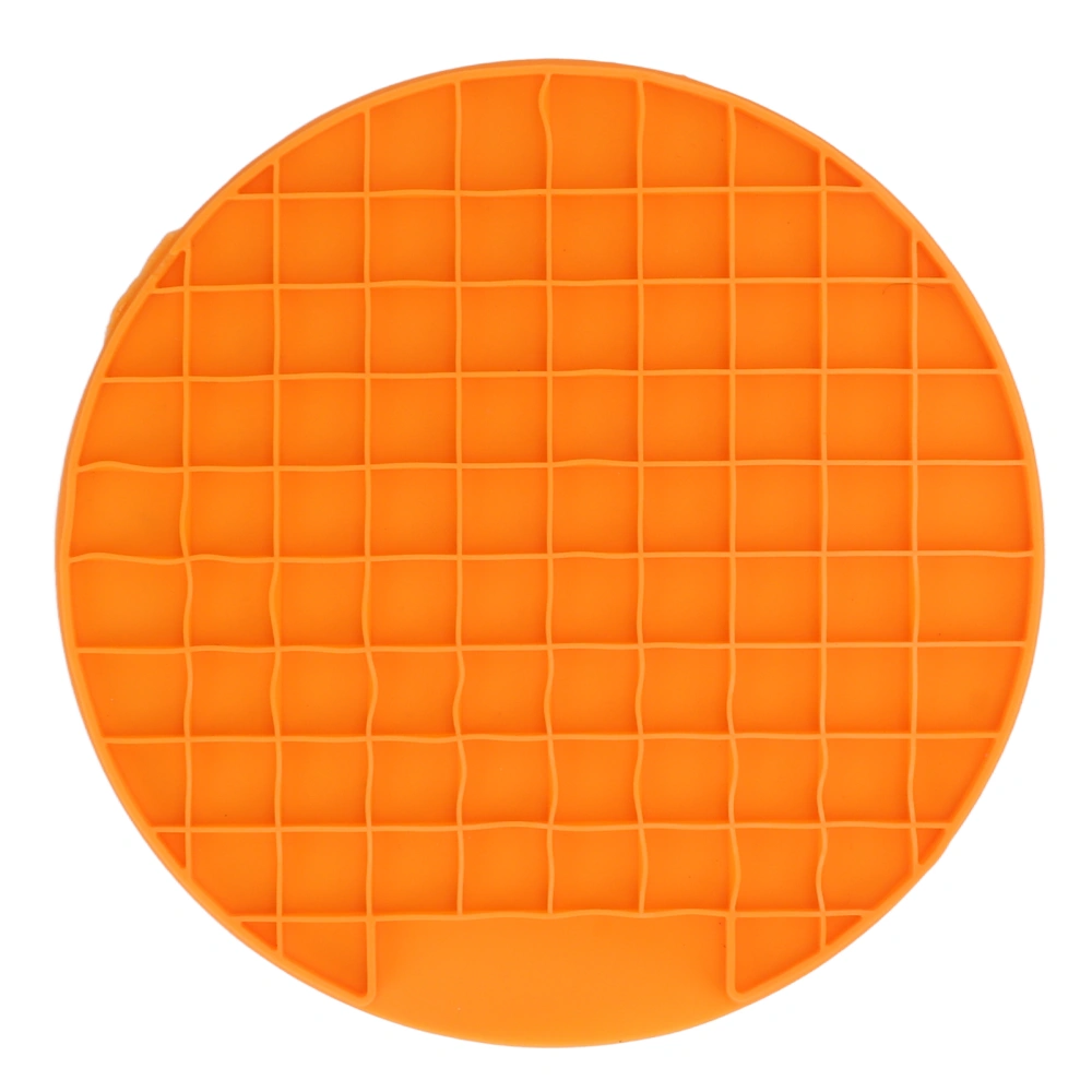 Pet Lick Mats Slow Down Eating Anti Anxiety Boredom Food Grade Silicone Feeding Pads for Dogs CatsOrange