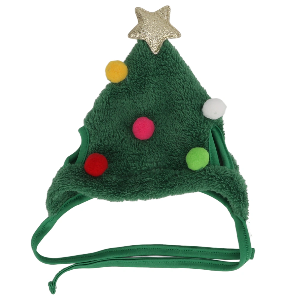 Christmas Pet Hat Colorful Christmas Accessories Pet Adjustable Headwear Cute Dog Cat HeadwearLarge Green