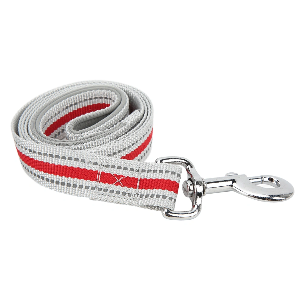 Buyweek Dog Leash Reflective Nylon 360° Rotatable Hook Pet Traction Rope with Padded Handle for Walking TrainingRed M