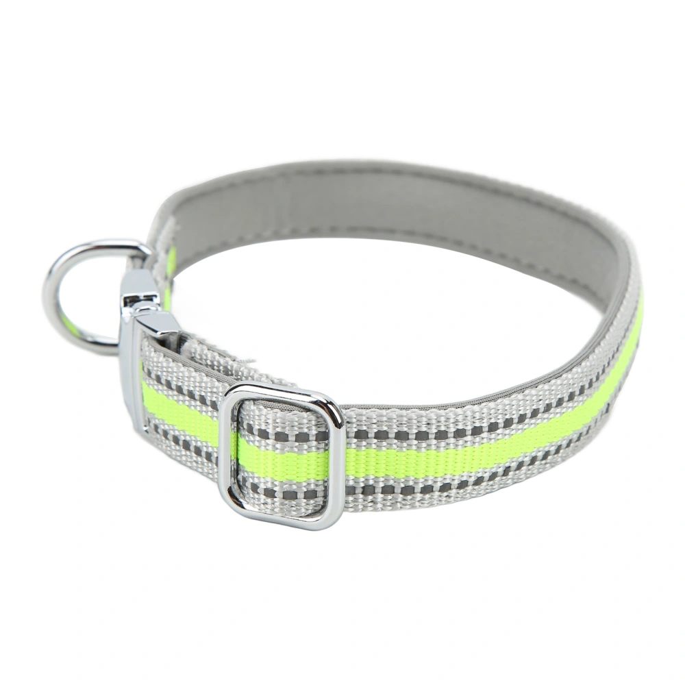 Buyweek Dog Collar Can Be Engraved Adjustable Soft Puppy Collar for Small Medium Large DogsFluorescent Green M