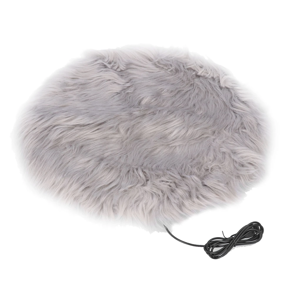 Pet Electric Blanket Plush Imitation Mink Hair Adjustable Constant Temperature Dog Heating Pad for Puppy CatsGray