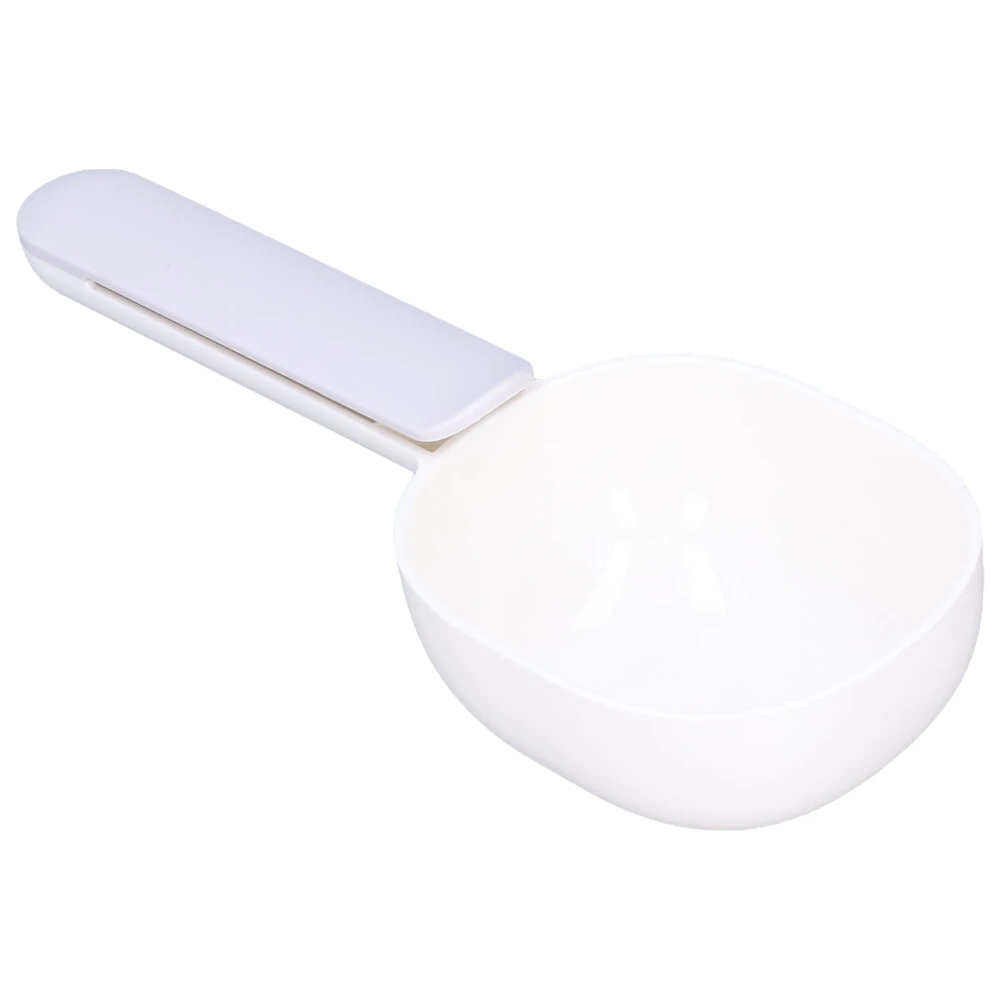 Buyweek Pet Food Spoon Thickened Plastic Safe Sturdy Comfortable Pet Feeding Spoon for Dogs and PetsWhite Gray