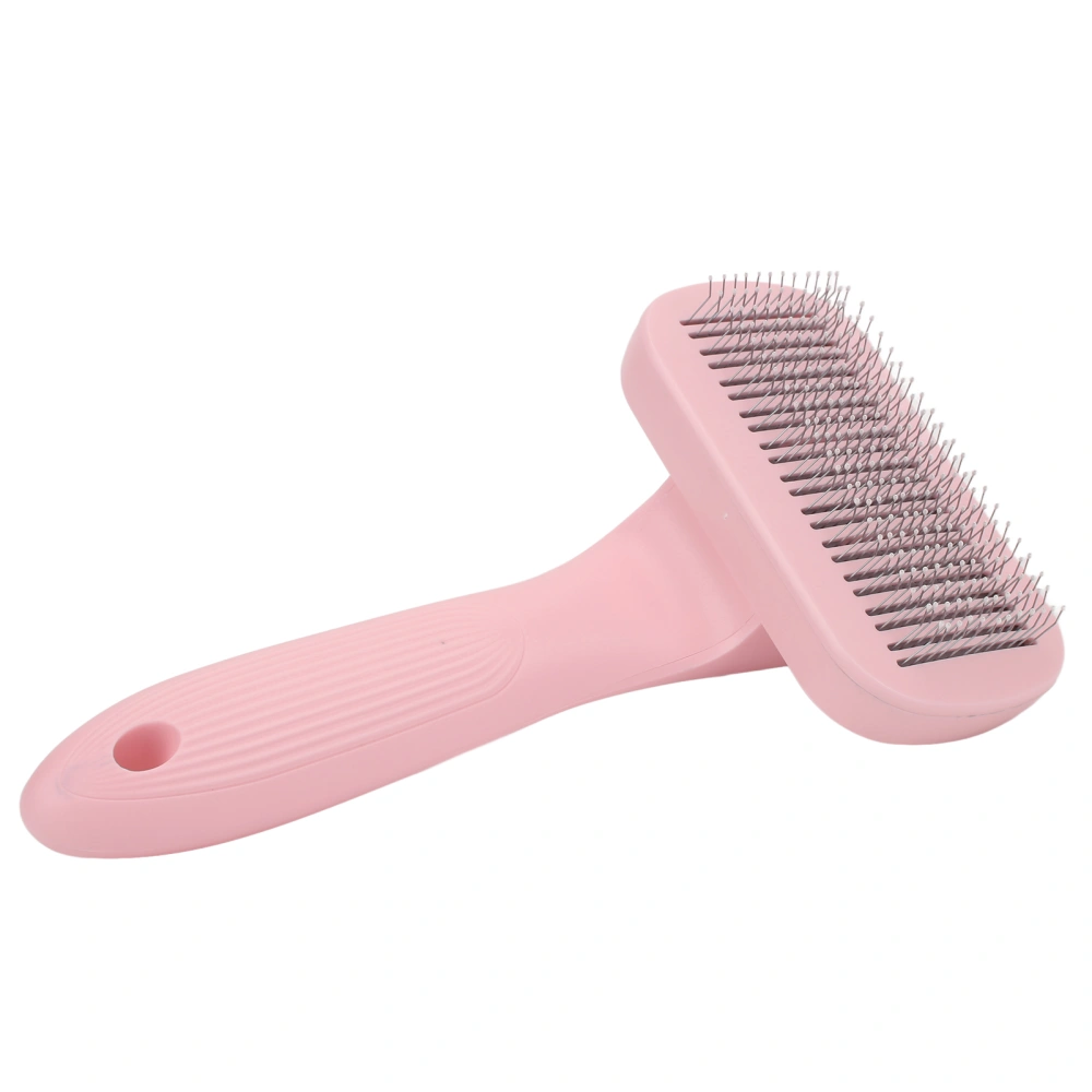 Dog Self Cleaning Slicker Brush Pet Needle Comb Open Knot Hair Removal One Click Shedding for Dogs and CatsPink