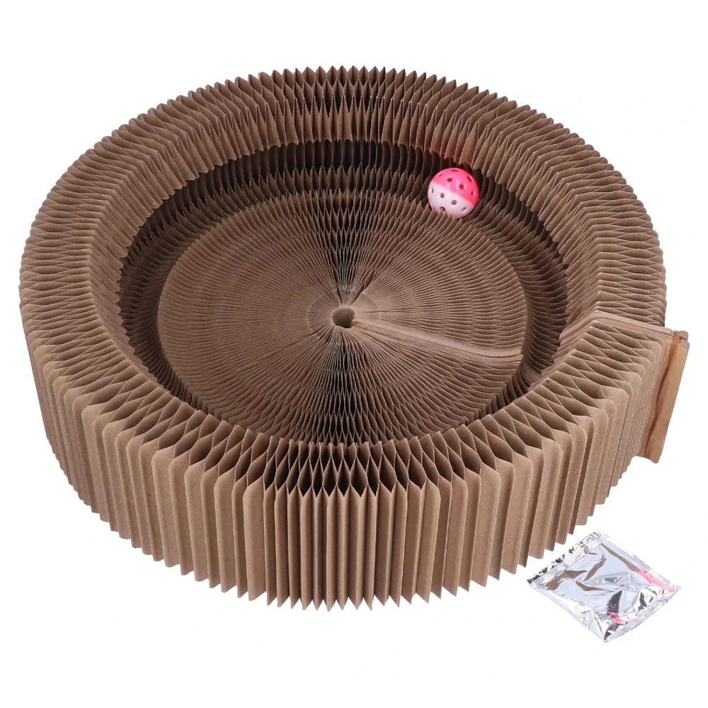 Cat Scratcher Lounge Bed Round Shape Collapsible High Density Cat Scratcher Cardboard for Cats