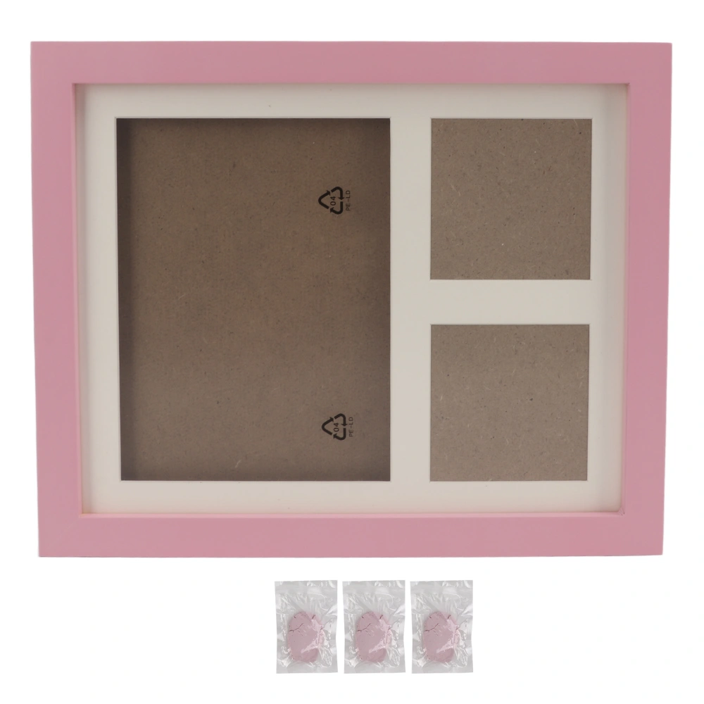 Buyweek Pet Pawprint Keepsake Kit Dog Paw Print Frame with Pawprints for Dogs Cats and RabbitsPink Ink Pad Pink Frame