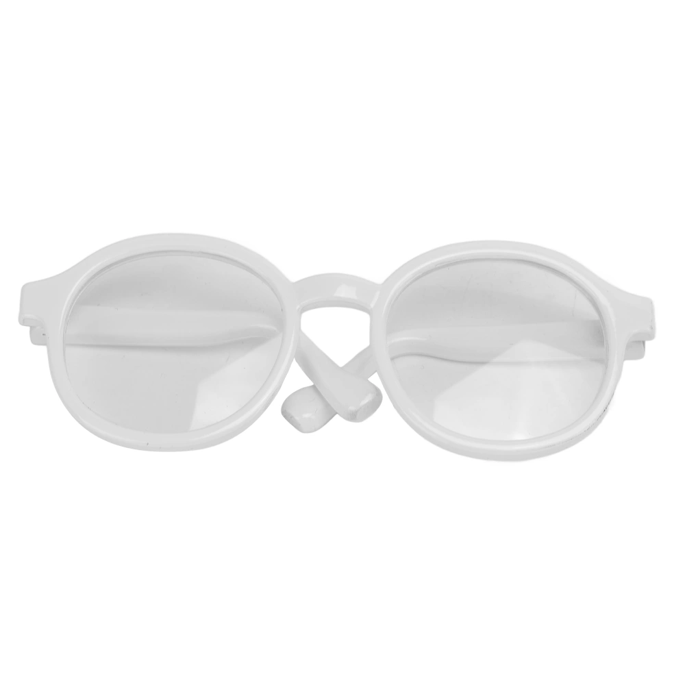 Buyweek Pet Glasses Plastic Transparent Stylish Funny Cute Pet Sunglasses for Cats and Dogs Halloween AccessoriesWhite