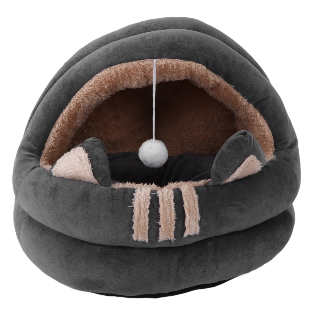 Buyweek Cat Nest House Semi Closed Washable Cute Warm Cat Bed with Removable Cushion for Puppy Cat Under 8.8lb