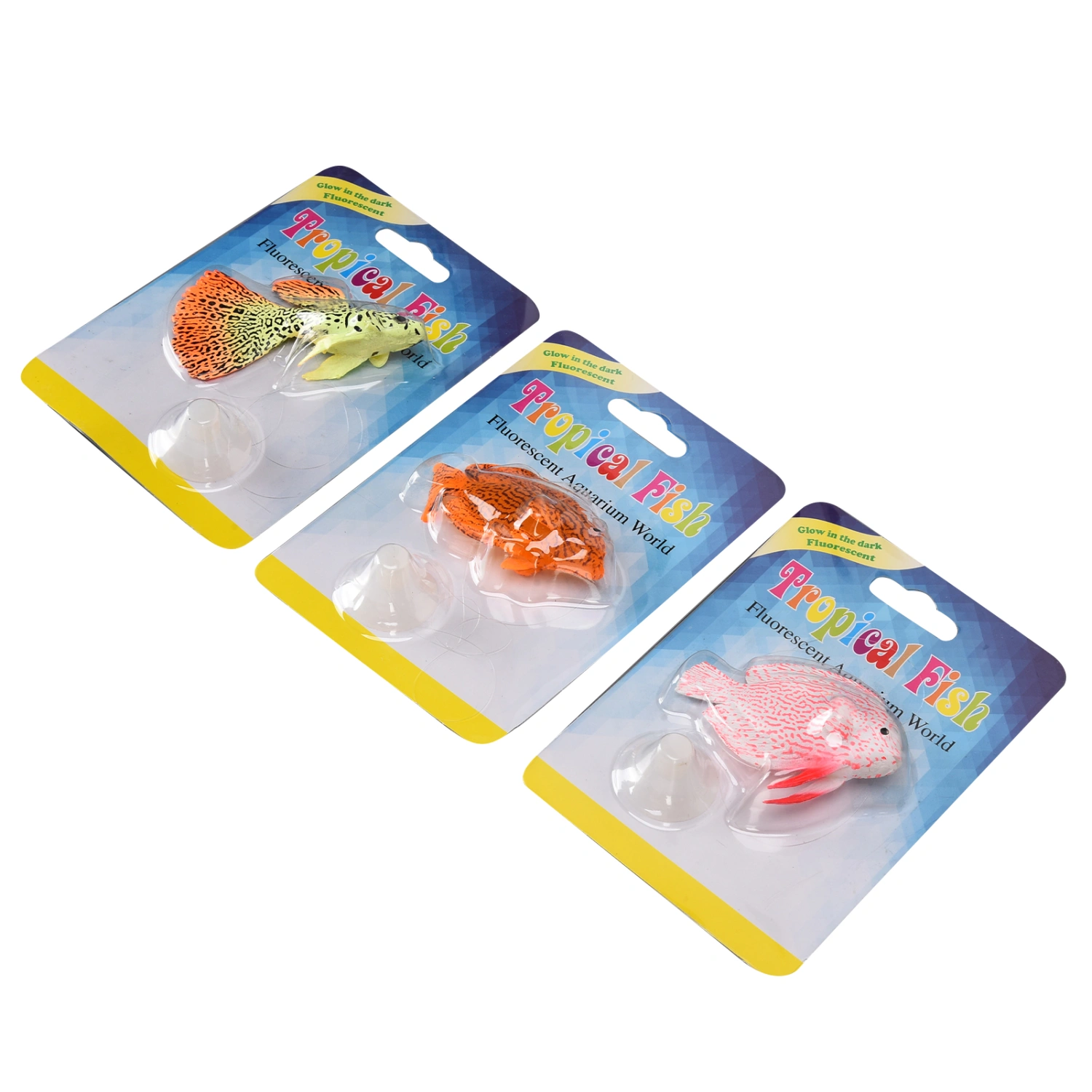 3Pcs Simulation Tropical Fish Landscaping Decorations Fake Guppy Angelfish for Fish Tank Aquarium