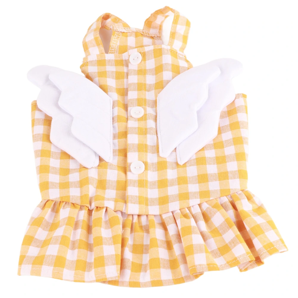 Buyweek Pet Duck Chick Decorate Costumes Cute Poultry Outfits Clothes for Goose Chicken DuckYellow Grid L