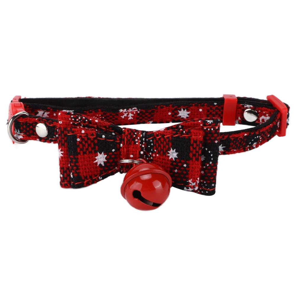 Christmas Pet Collars Personalized Cute Bow Tie Holiday Decorations for Cats Dogs Small PetsSnow Black XS