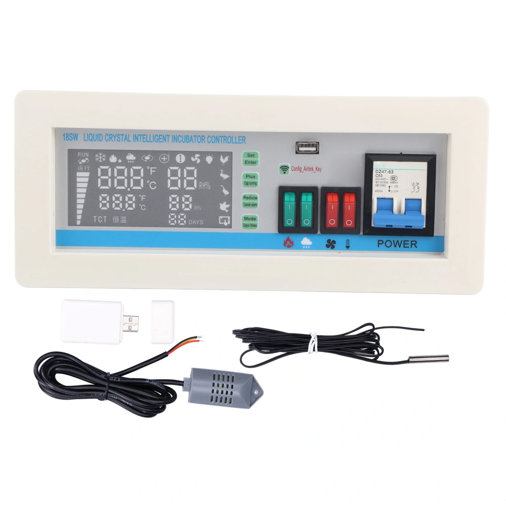 Egg Incubator Remote Controller Wifi Egg Incubator Temperature Controller with Humidity Sensor for Chicken220V