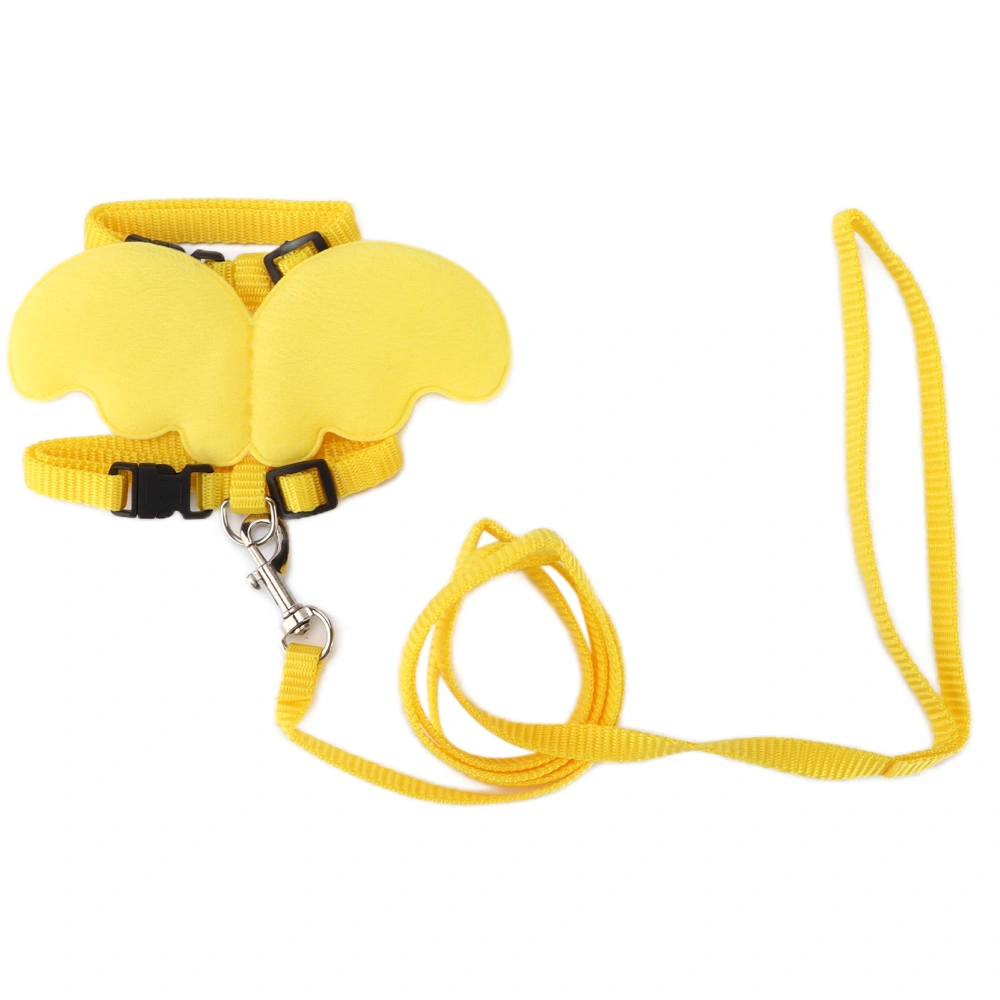 Ducks Traction Rope Adjustable Chest Strap Outside Walking Harness Leash for Pet Duck Chicken GooseYellow S