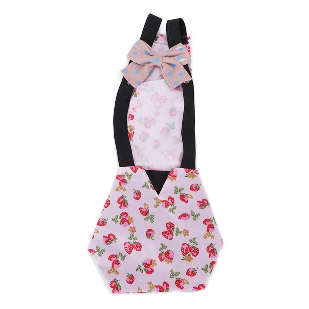 Chicken Diapers Washable Breathable Poultry Cloth with Bow Tie for Duck Chicken and GooseL Pink Strawberry