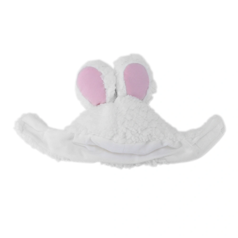 Rabbit Hat with Ears for Cat Plush Cute Costume Bunny Headwear for Small Animals Halloween