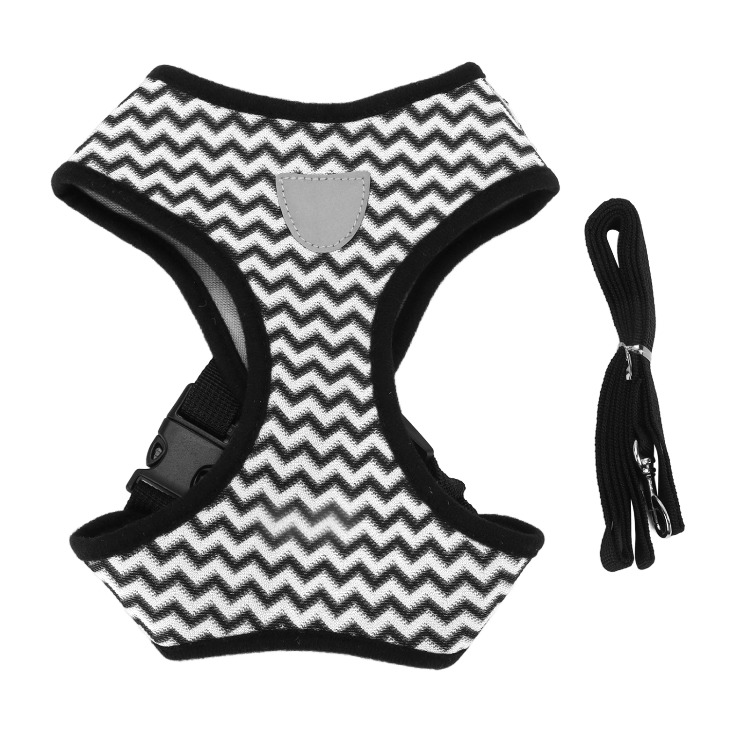 Pet Harness Reflective Pet General Harness with Traction Rope for Cats and Small and Medium Sized DogsWhite L