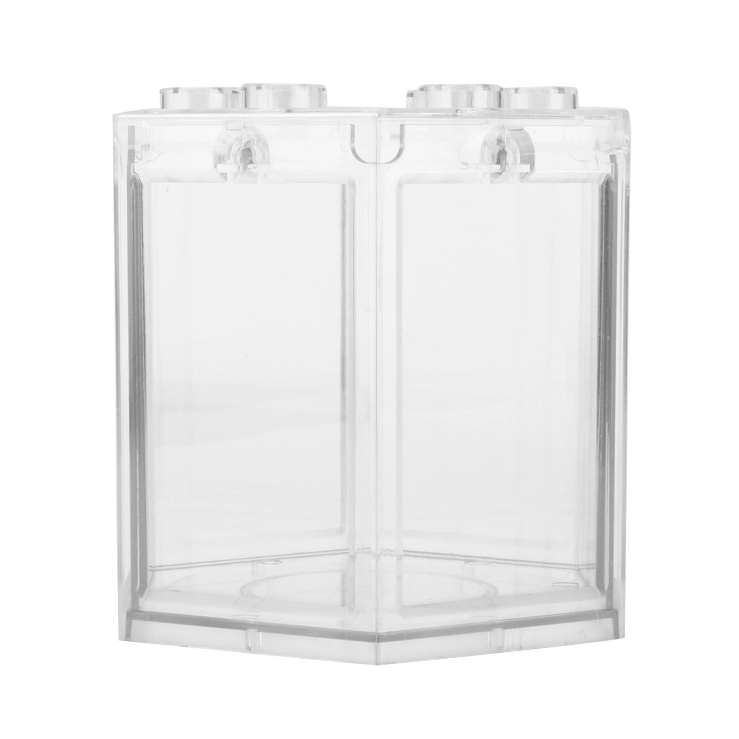 Small Fish Tank Hex Shape Superimposable Portable Mini Aquarium Tank for Office DecorationTransparent