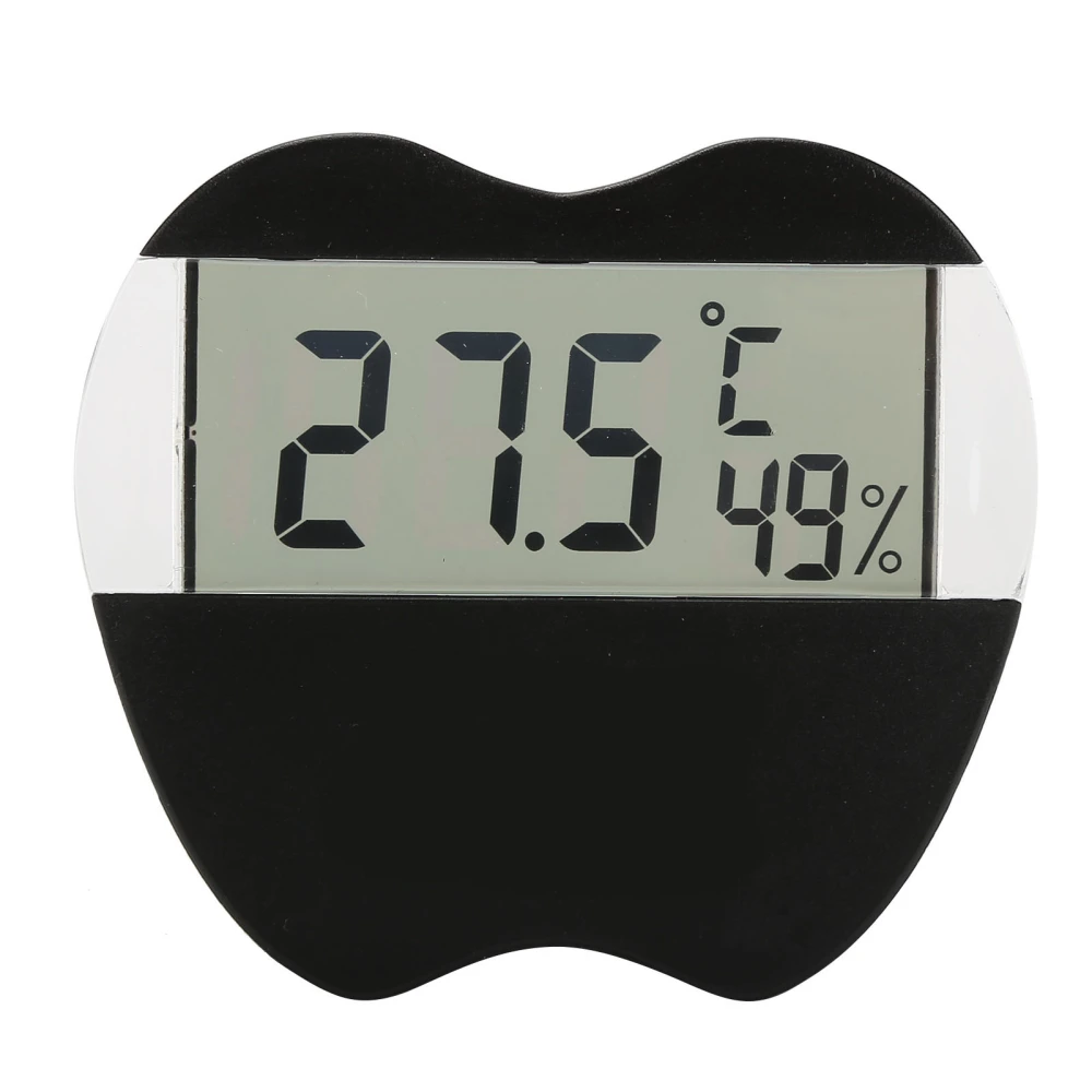 External Dual Display Hygrometer Thermometer Measure Water Temperature Thermometer Hygrometer for Aquarium Fish TankBlack