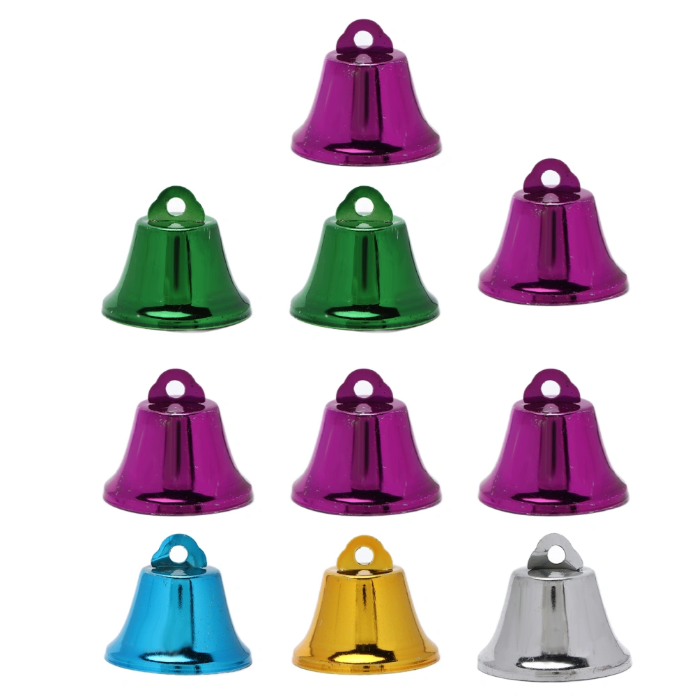 10pcs Colourful Bells Bird DIY Accessory Colourful Iron Interactive Bell Toys for Parrots3.2CM