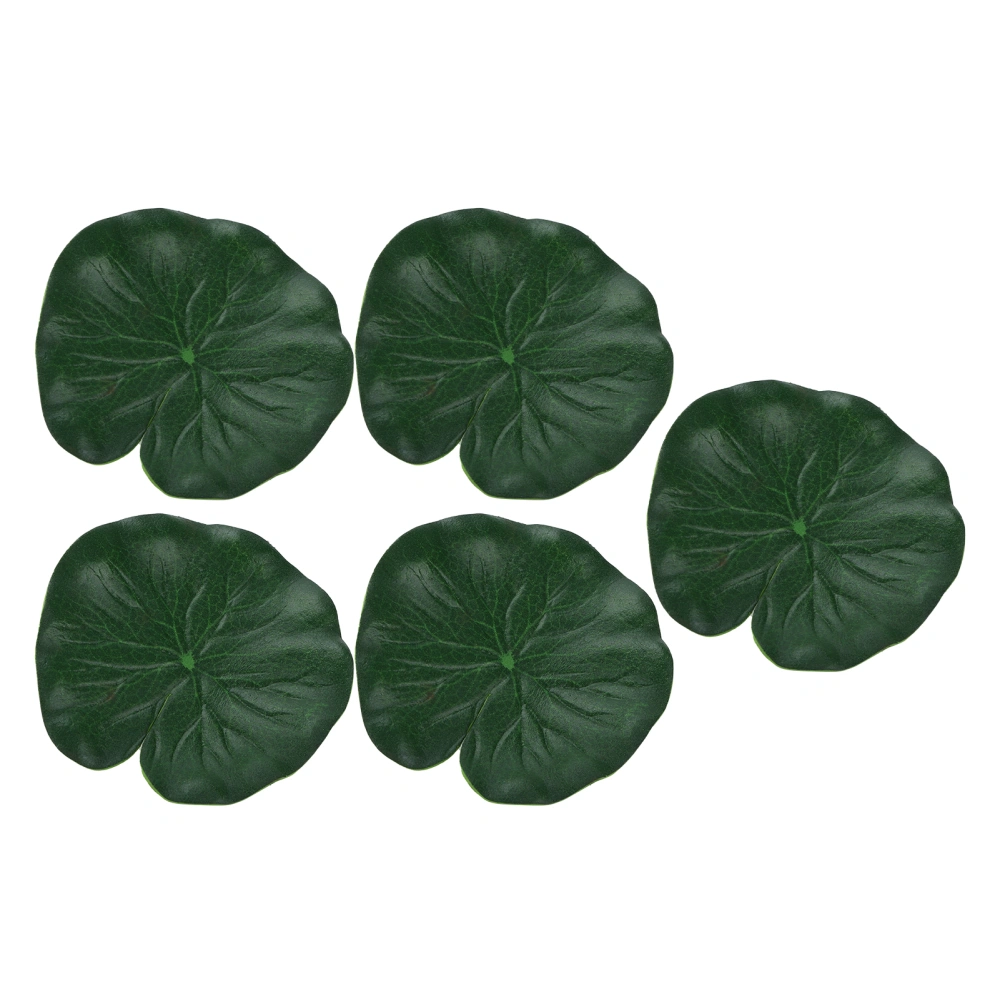 5 Pcs Artificial Simulation Lotus Leaves Floating Landscaping Plants for Dance Props Aquarium DecorationS