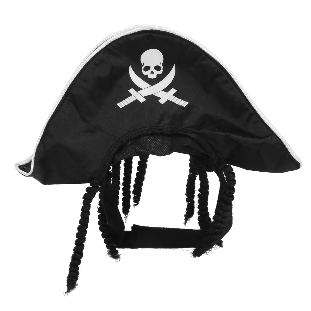 Pet Pirate Hat Durable Fun Halloween Party Hat Suitable for Cats and Dogs of 5‑7.5kg