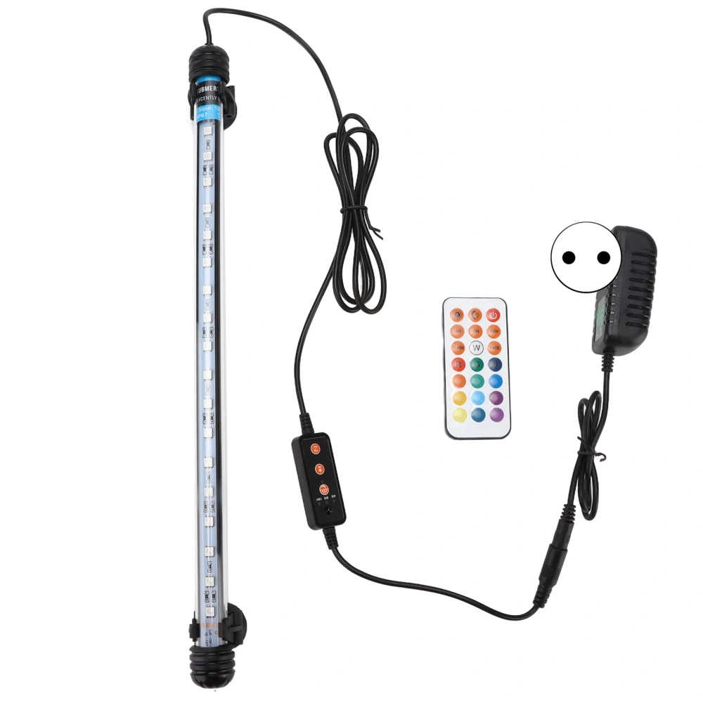 Aquarium Light Adjustable Timing Strong Penetrating Power Submersible LED Aquarium Light 110‑240V18 Lamp Beads EU Plug