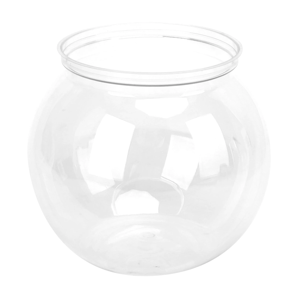 Mini Fish Tank Transparent Plastic Impact Resistant Plastic Gallon Fish Bowl for Desk BookshelfL