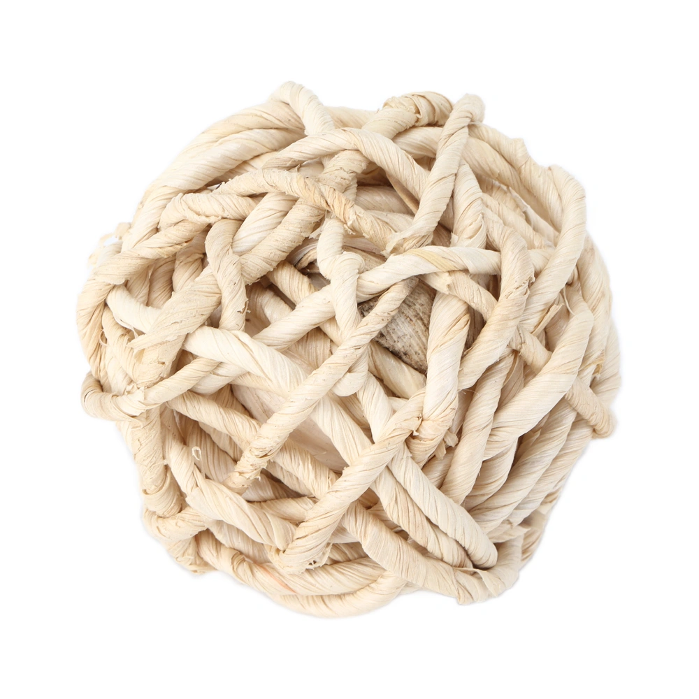 Corn Husk Toy Ball Playing Teeth Grinding Activity Small Animal Chew Toys for Rabbit Hamster