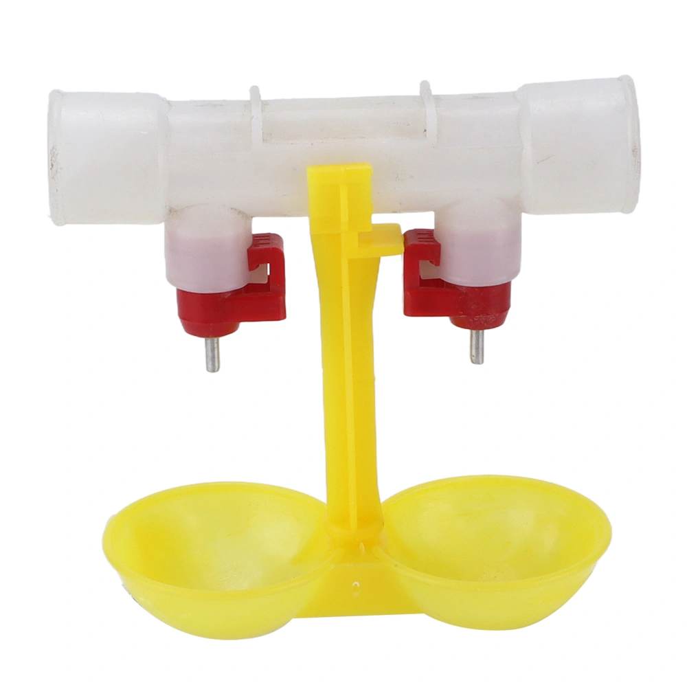 Double Chicken Nipple Waterer Drinker Automatic Hanging Drinking Cups for Poultry3/4 in Pipe