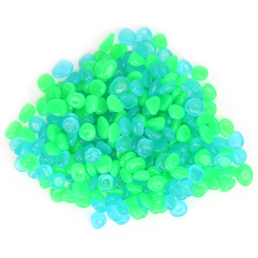 300pcs Glowing Pebbles Glowing Decorative Rocks for Backyard Fish Tank and Aquarium