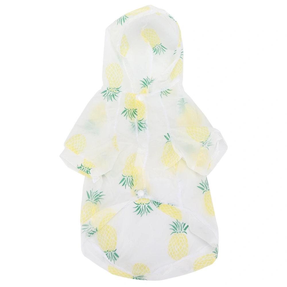 Pet SunProof Clothing Polyester Pet SunProtective Clothing with Fruit Print for Pets(Yellow Pineapple L)