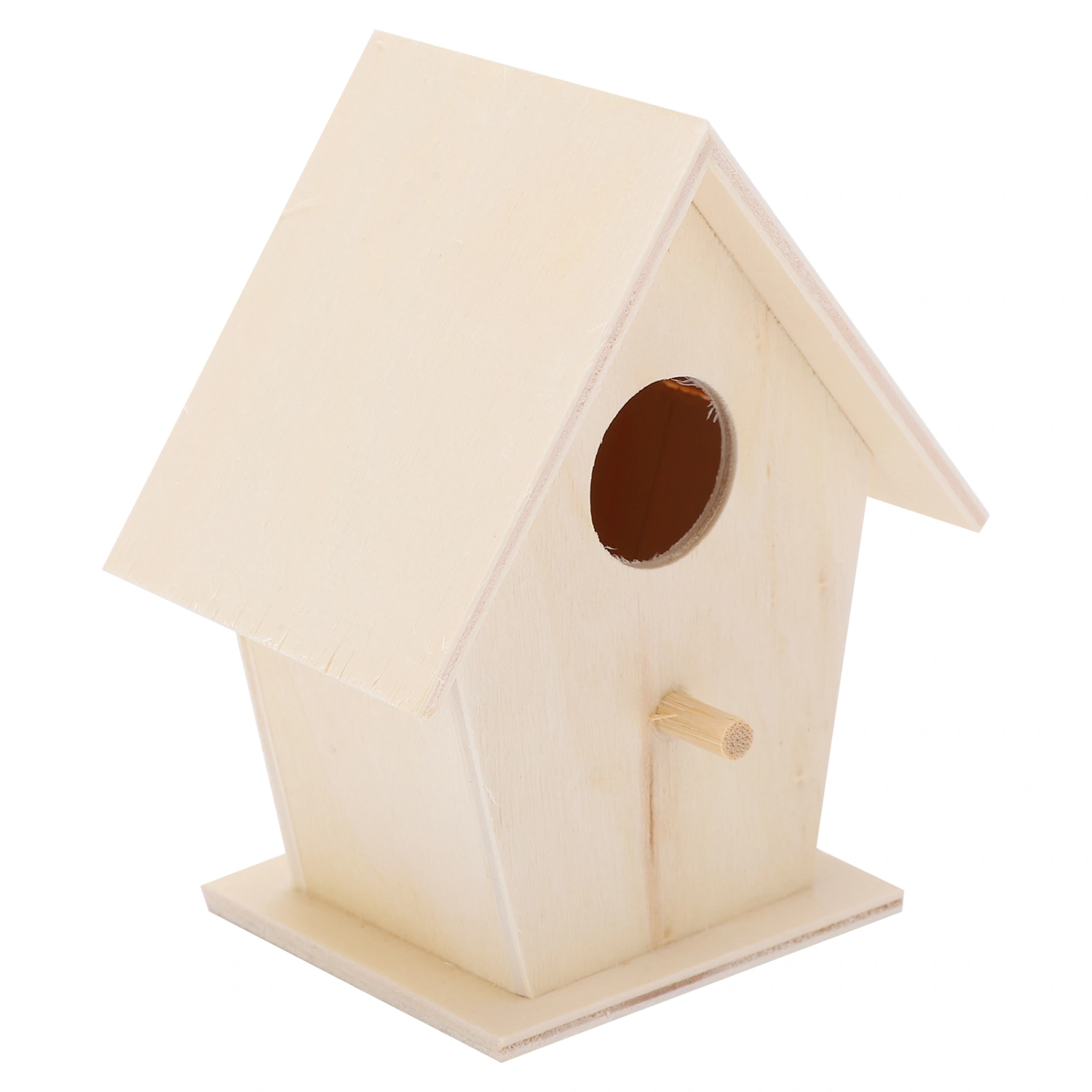 Hanging Bird House Wooden DIY Bird Feeder Houses for Decorations Indoors GardensSingle Layer No. 3