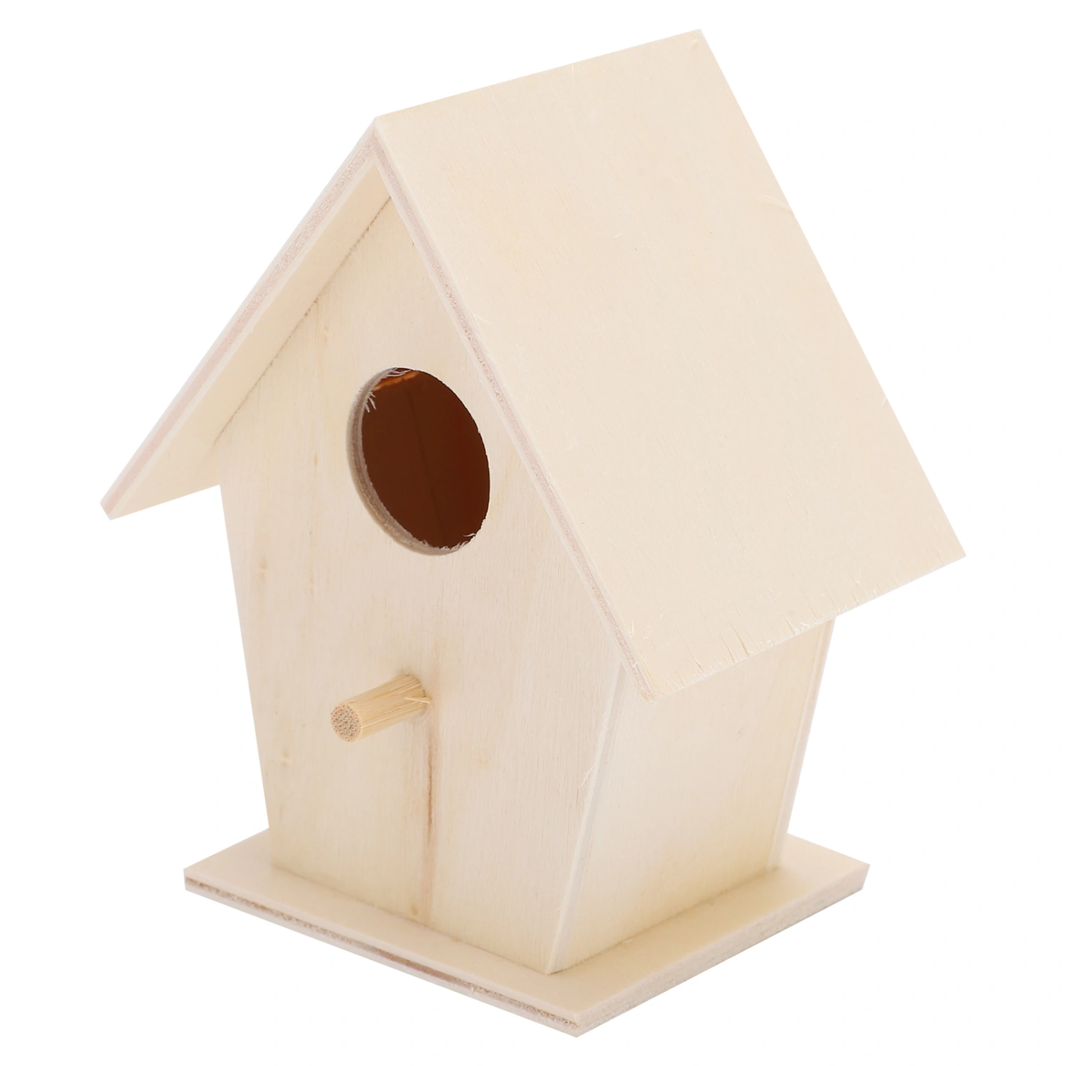 Hanging Bird House Wooden DIY Bird Feeder Houses for Decorations Indoors GardensSingle Layer No. 3