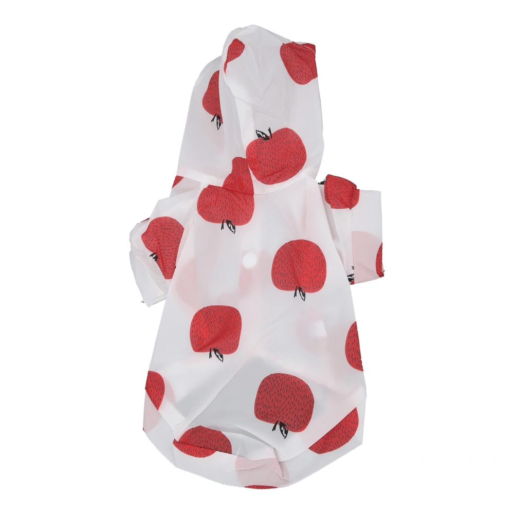 Pet Sun Protection Clothing Fruit Print Soft Comfortable Cute SunProof Clothing(Red Apple XL)