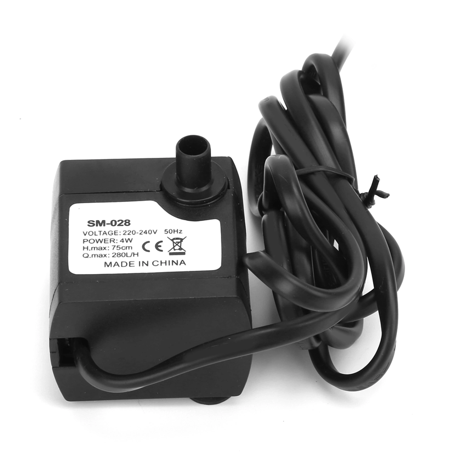 Small Submersible Pump Quiet and WearResistant Fish Tank Fountain Submersible Pump 4W(UK Plug 220V)