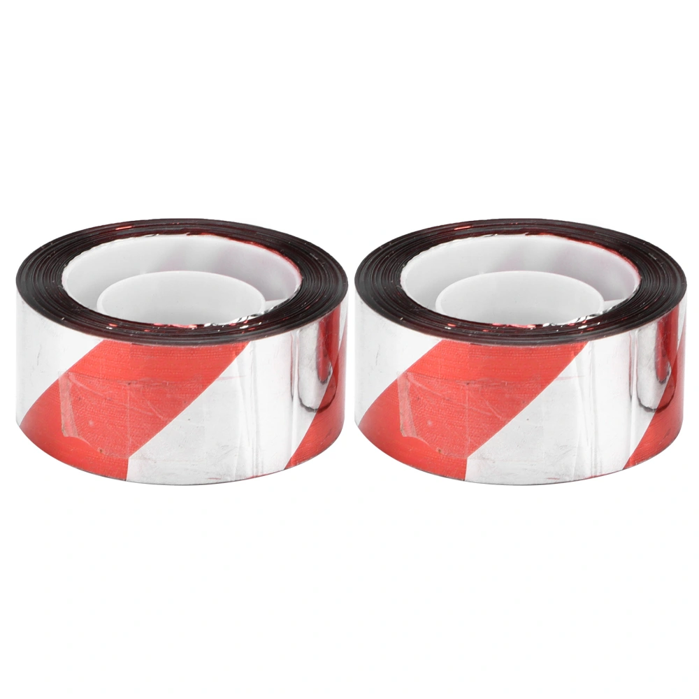 Bird Repellent Tape Reflective Agricultural Bird Catching Tape for Orchard Paddy Field2 Pack Red Silver 100m