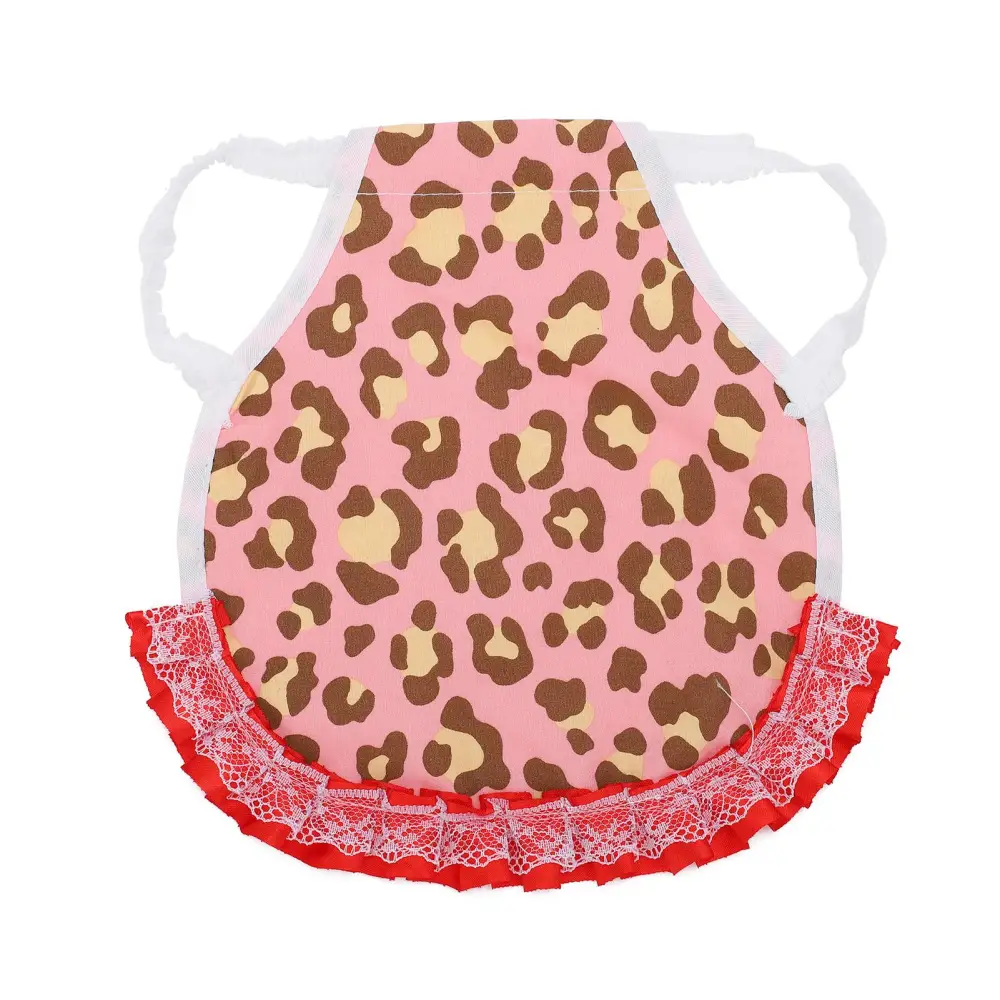 Chicken Saddle Pet Back Protection Apron with Elastic Lace for Chicken Ducks GooseLeopard