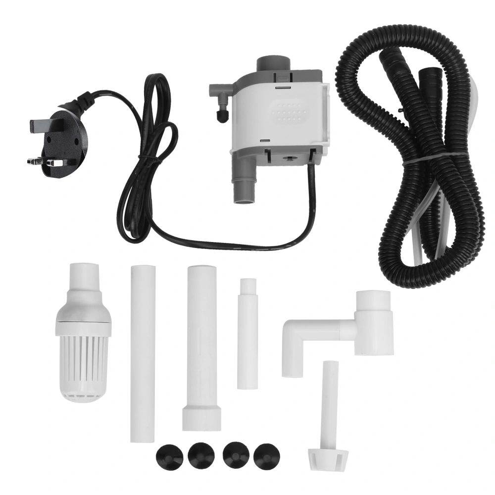 Water Pump Submersible Triple Mute Water Pump Oil Film Filter Aeration Cycle for Aquariums and Fish TankUK Plug 220V