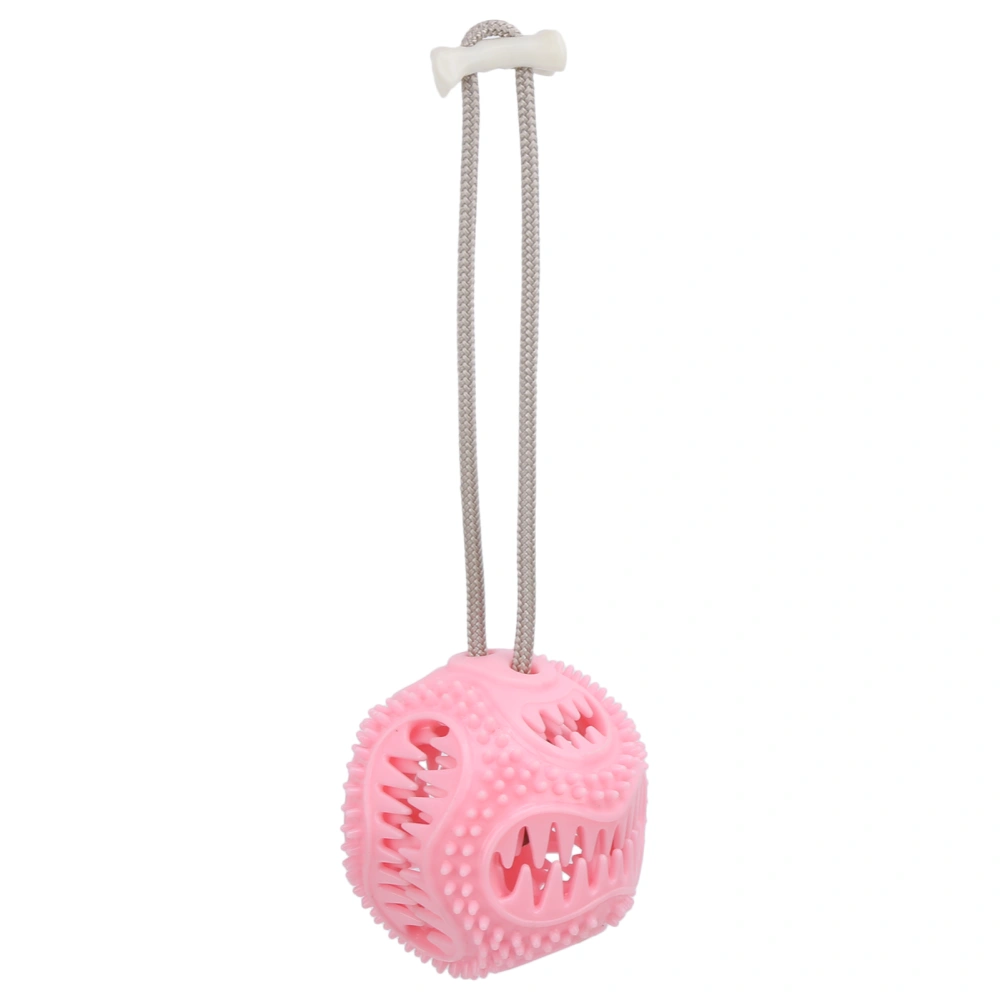 Pet Chew Ball Toy Bite Resistant Dog Tooth Cleaning Ball for Small Medium Large Dogs and CatsPink