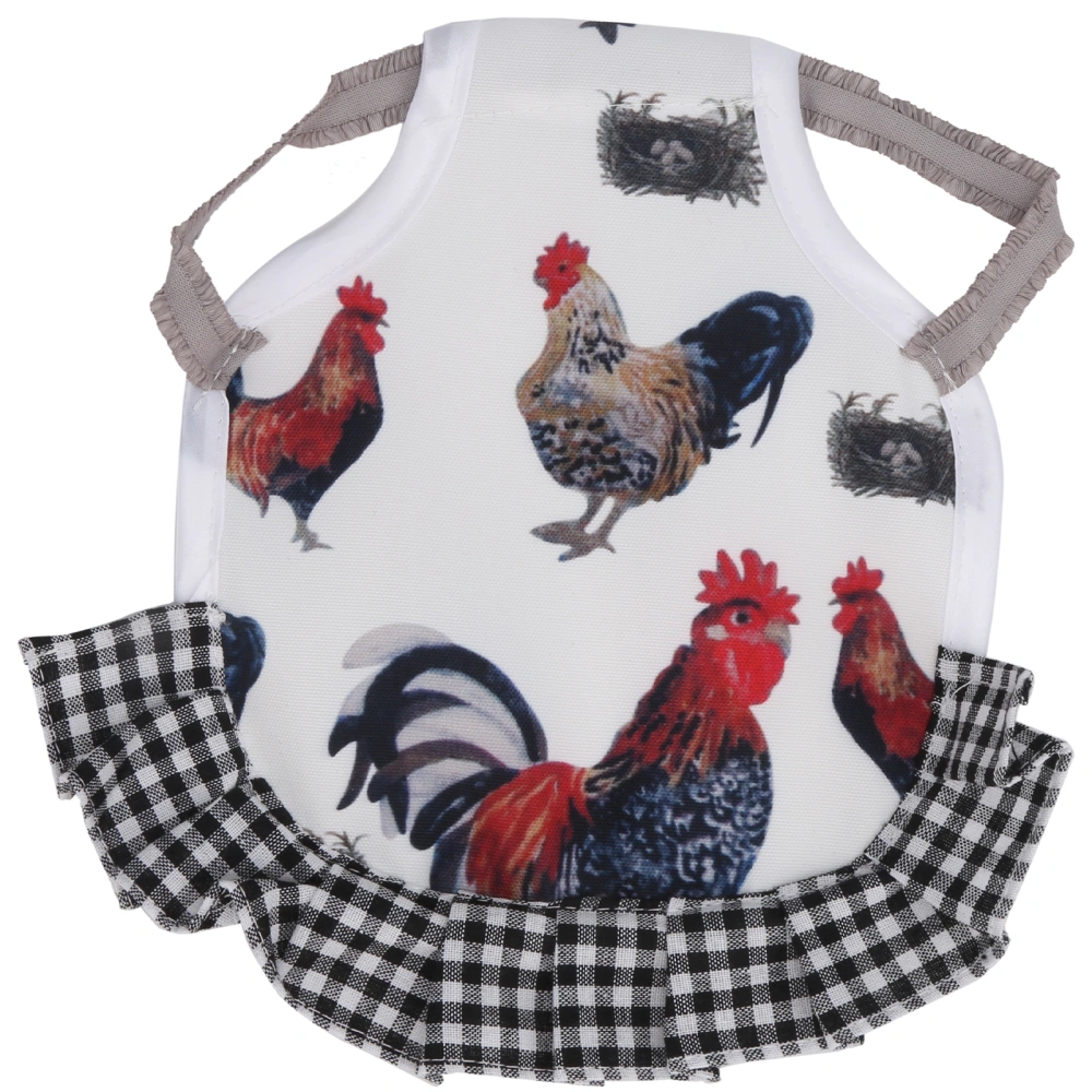 Chicken Saddle Standard Chicken Saddle Hen Apron Feather Fixer Wing Back Protector for PoultryType C Black Border