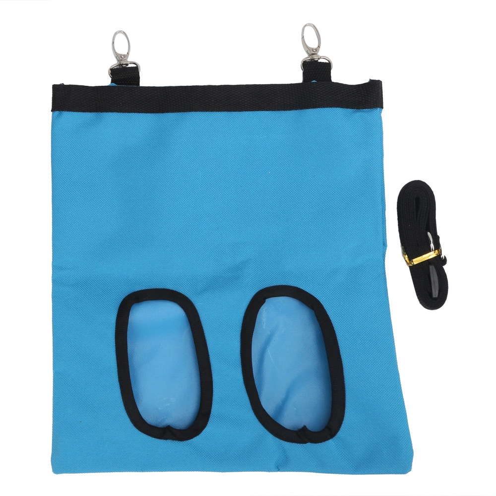 Rabbit Hay Feeder Bag Feeder Storage Hanging Feeding Hay for Guinea Pig Small AnimalsBlue