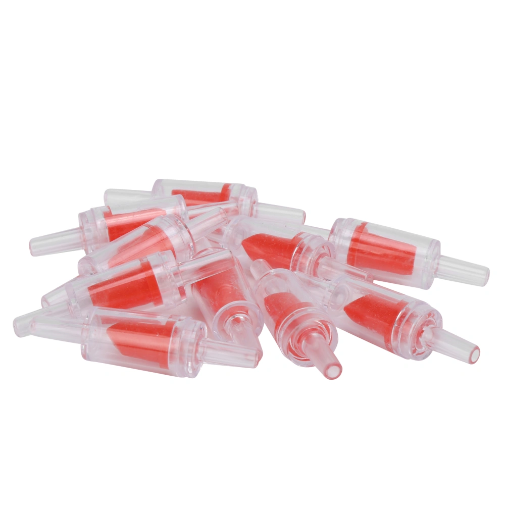 10PCS One Way Air Pump Check Valves Plastic NonReturn Check Valve for Fish Tank(Red )