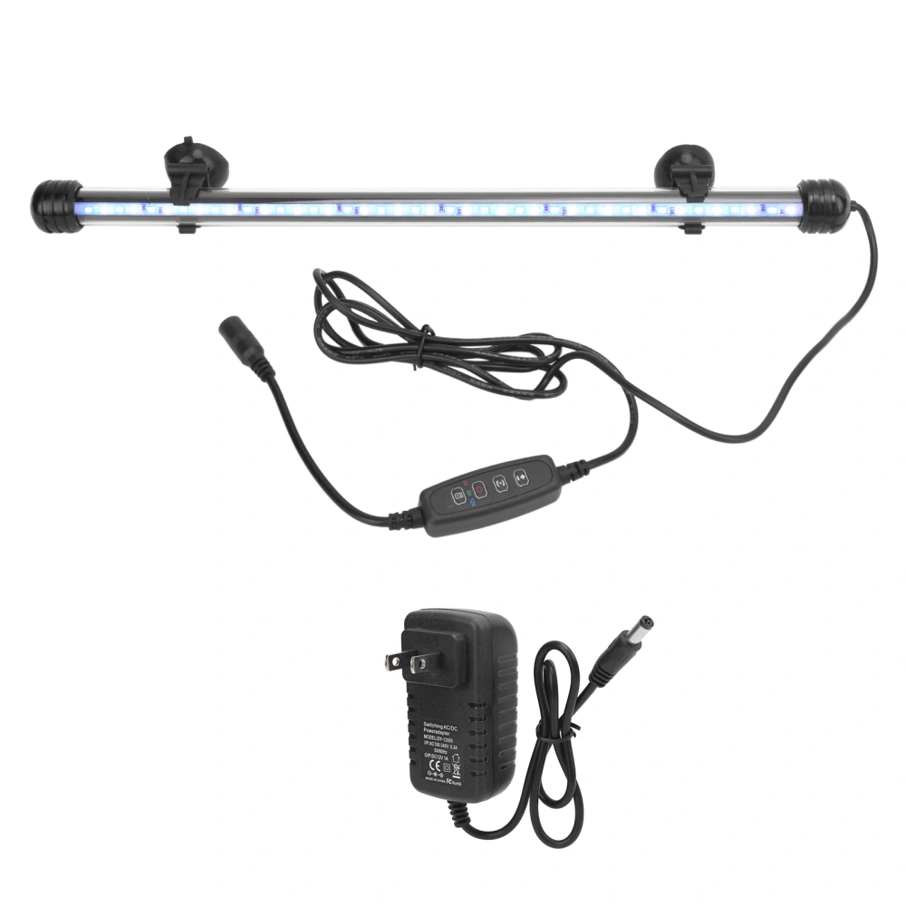 Aquarium Light Waterproof Fish Tank Lighting with LED Light 3 Modes Dimmable 100‑240VUS Plug 38CM