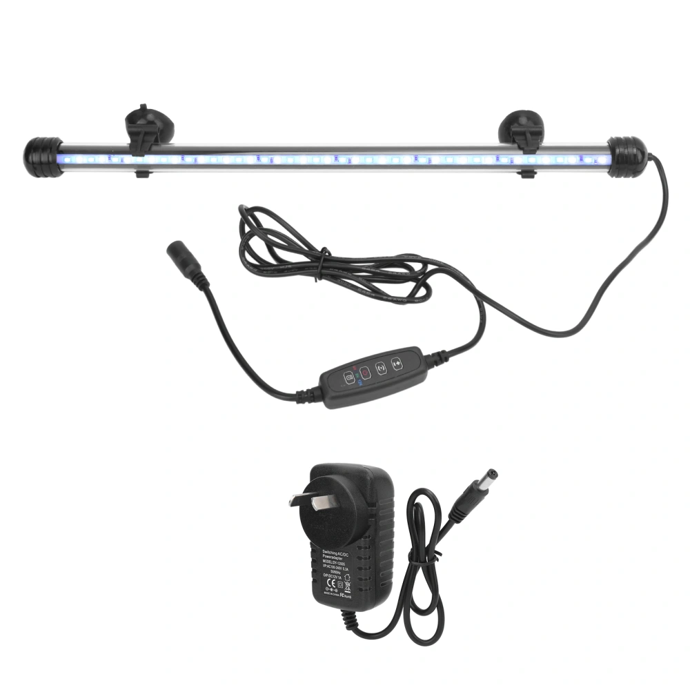 Aquarium Light Waterproof Fish Tank Lighting with LED Light 3 Modes Dimmable 100‑240VAU Plug 38CM