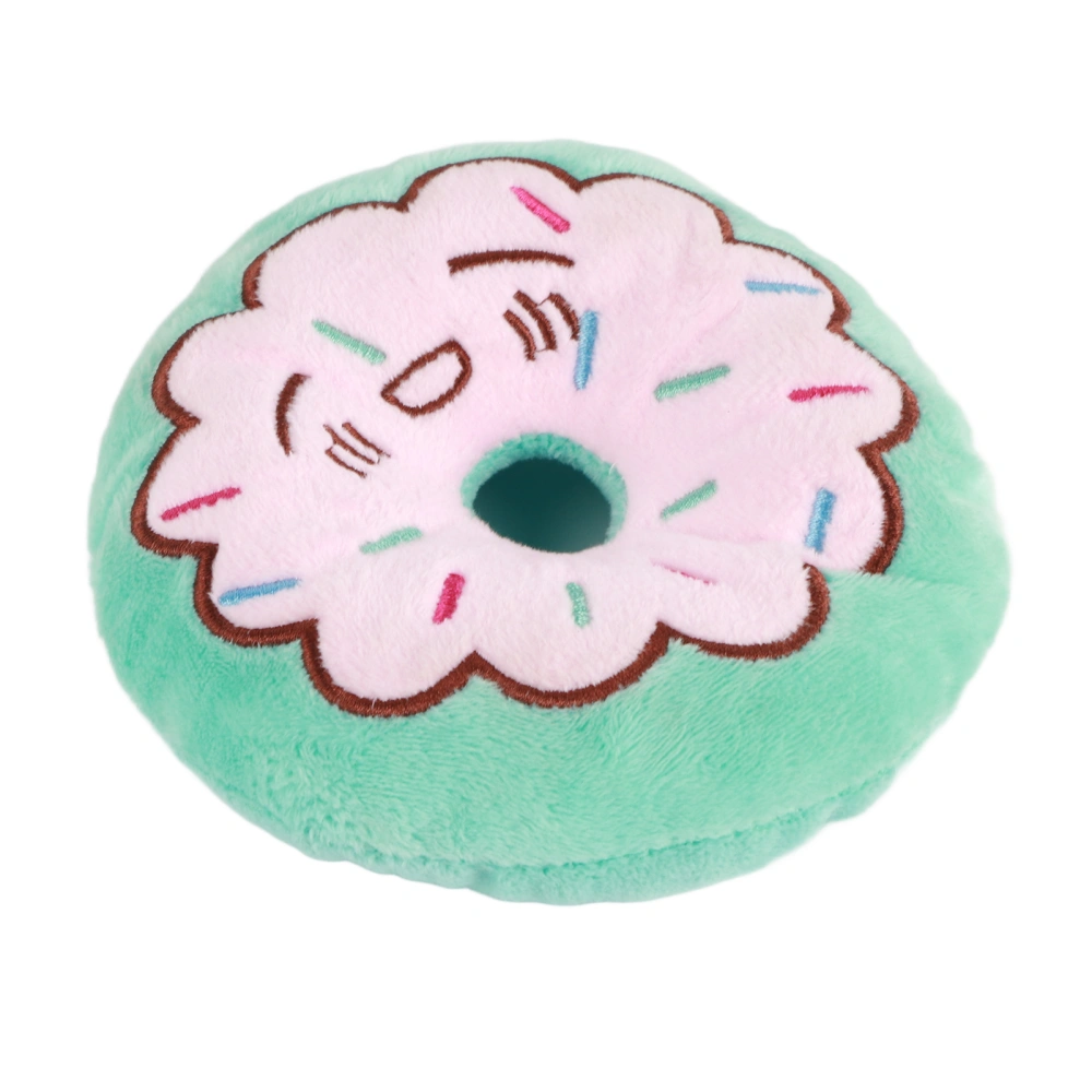 Dog Squeaky Toy Stuffed Bite Resistant Donuts Pet Toy Soft Plush Toy for Dogs PetsBlue