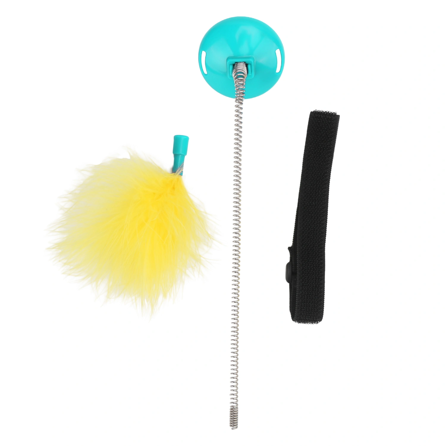 Collar Cat Teaser Feather Collar Cat Toys with Self Excited Neck Interactive TeaserLight Blue