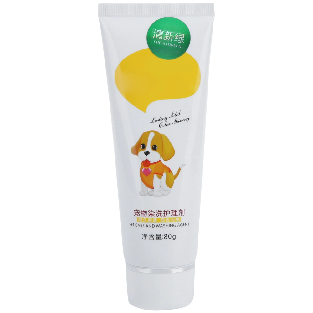 Pet Animal Hair Dye Gel SemiPermanent Temporary Pet Fur Coloring Pet Accessories(Vert frais 80mL)